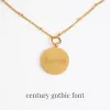Engravable Round Pendant Gold Necklace sold by Starfish Project