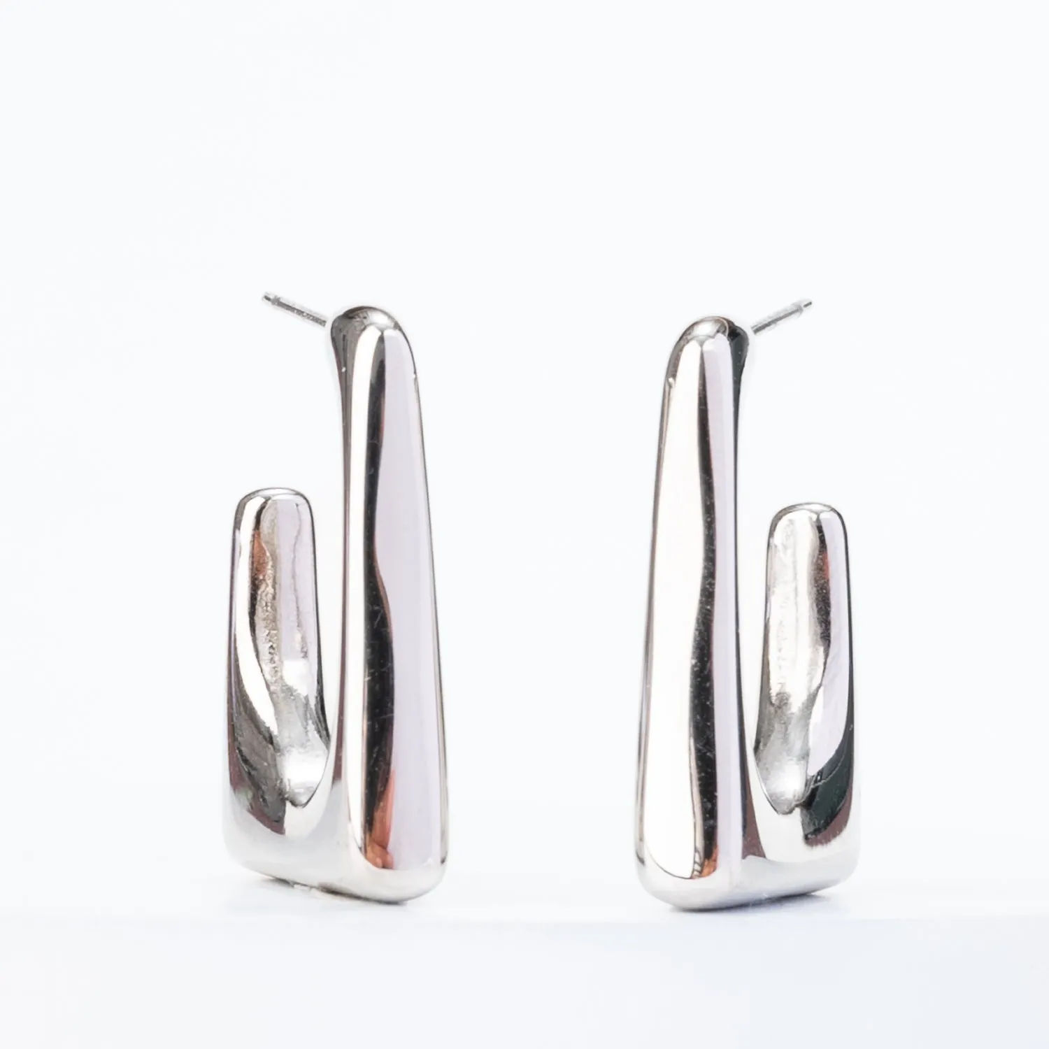 Geometric Hoops in Silver sold by Starfish Project