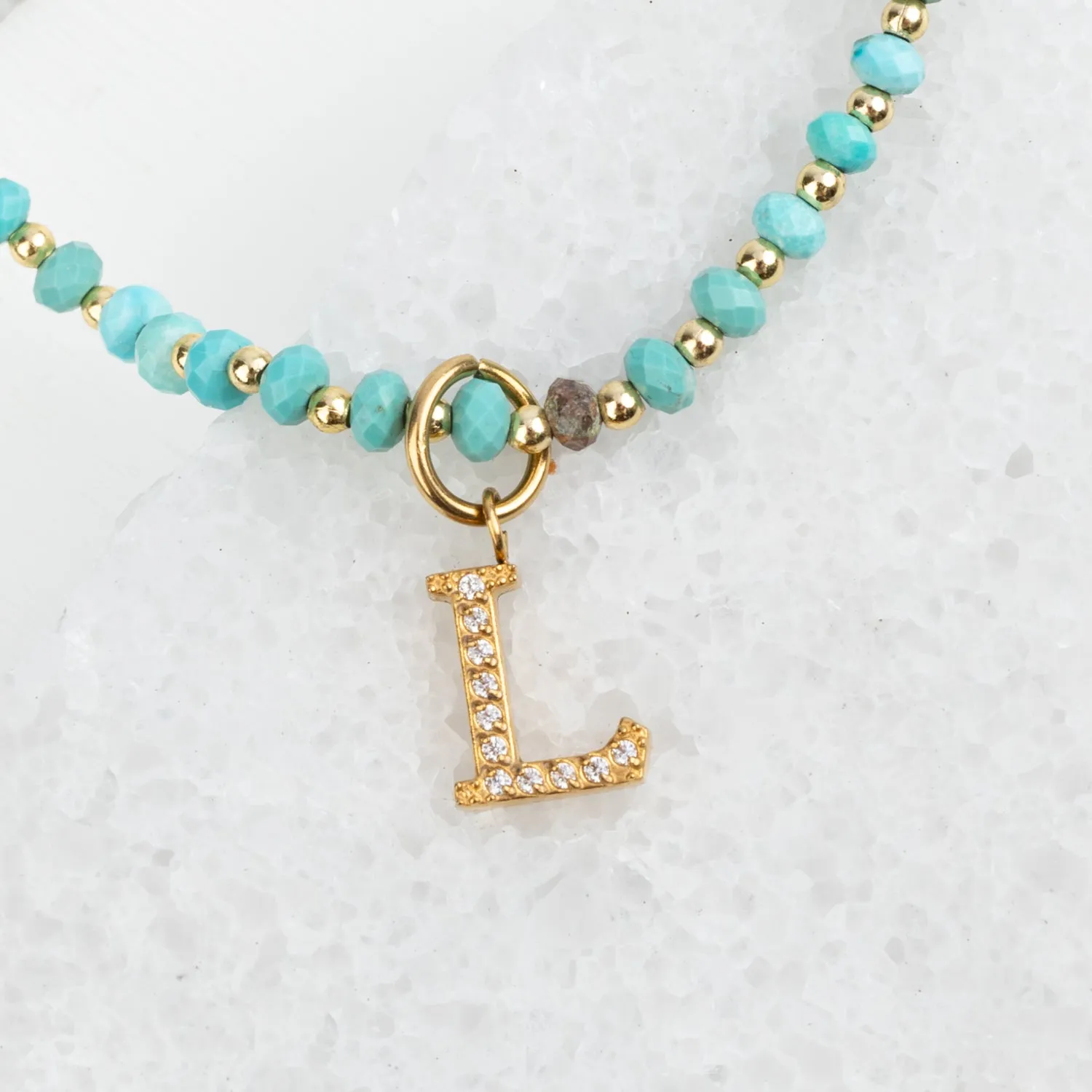 Turquoise Beaded Charm Necklace sold by Starfish Project product image thumbnail 3