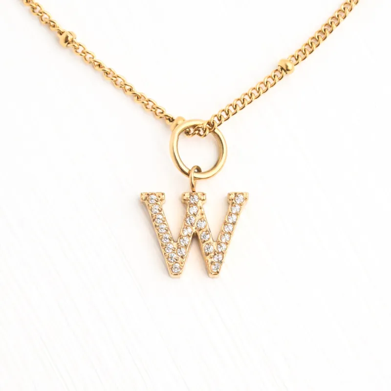 W Initial Long Necklace sold by Starfish Project