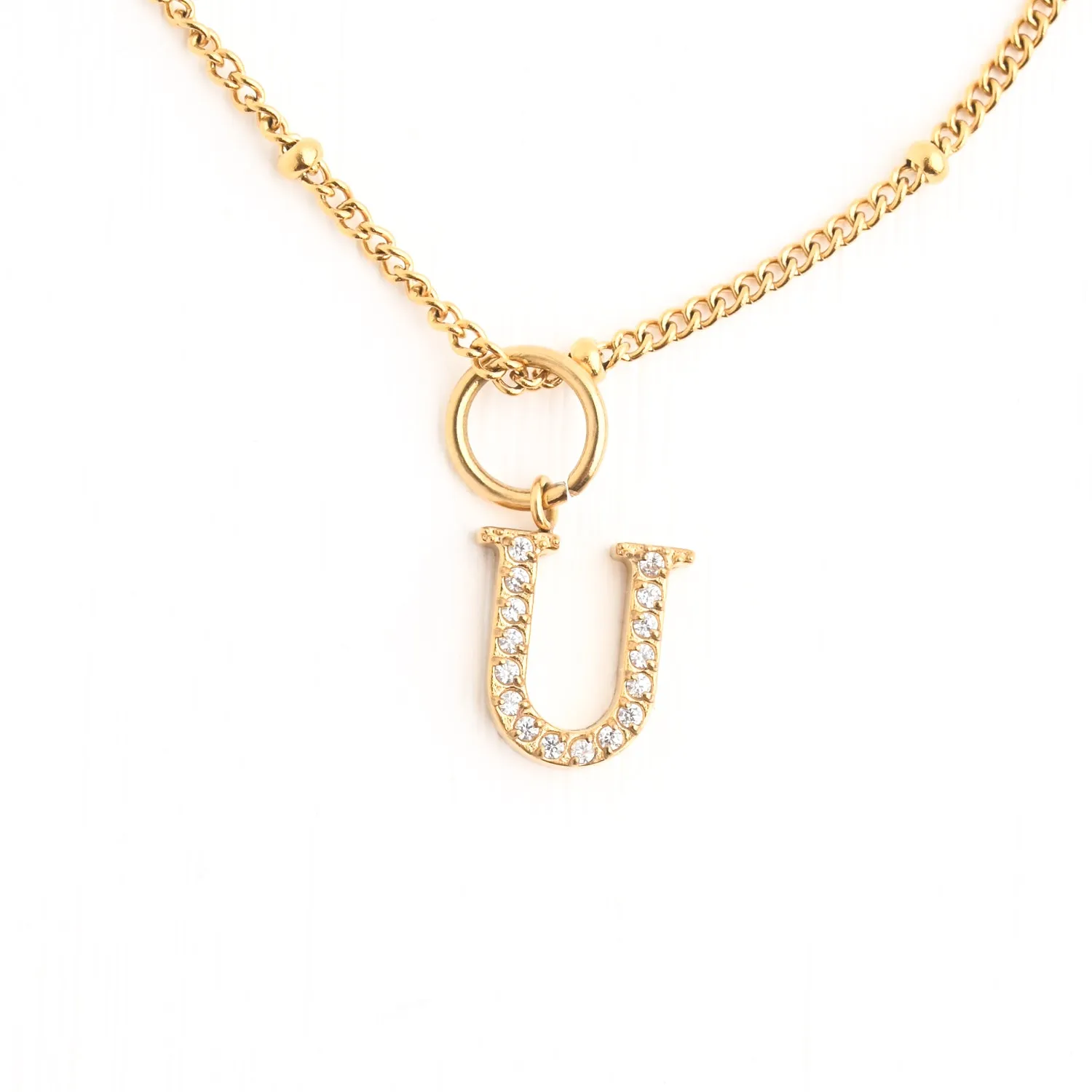 U Initial Long Necklace sold by Starfish Project