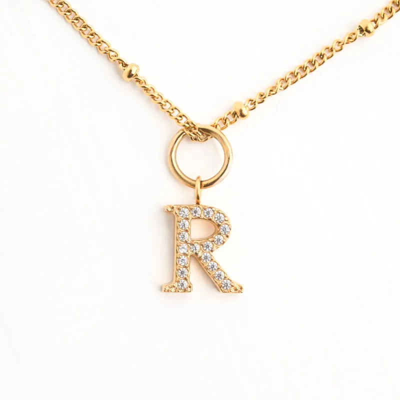 R Initial Long Necklace sold by Starfish Project