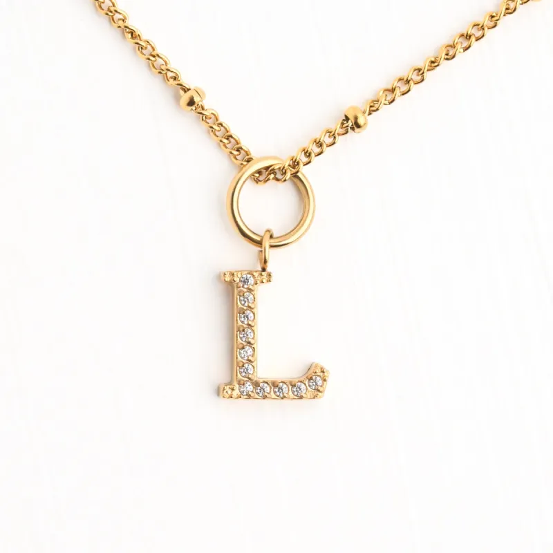 L Initial Long Necklace sold by Starfish Project