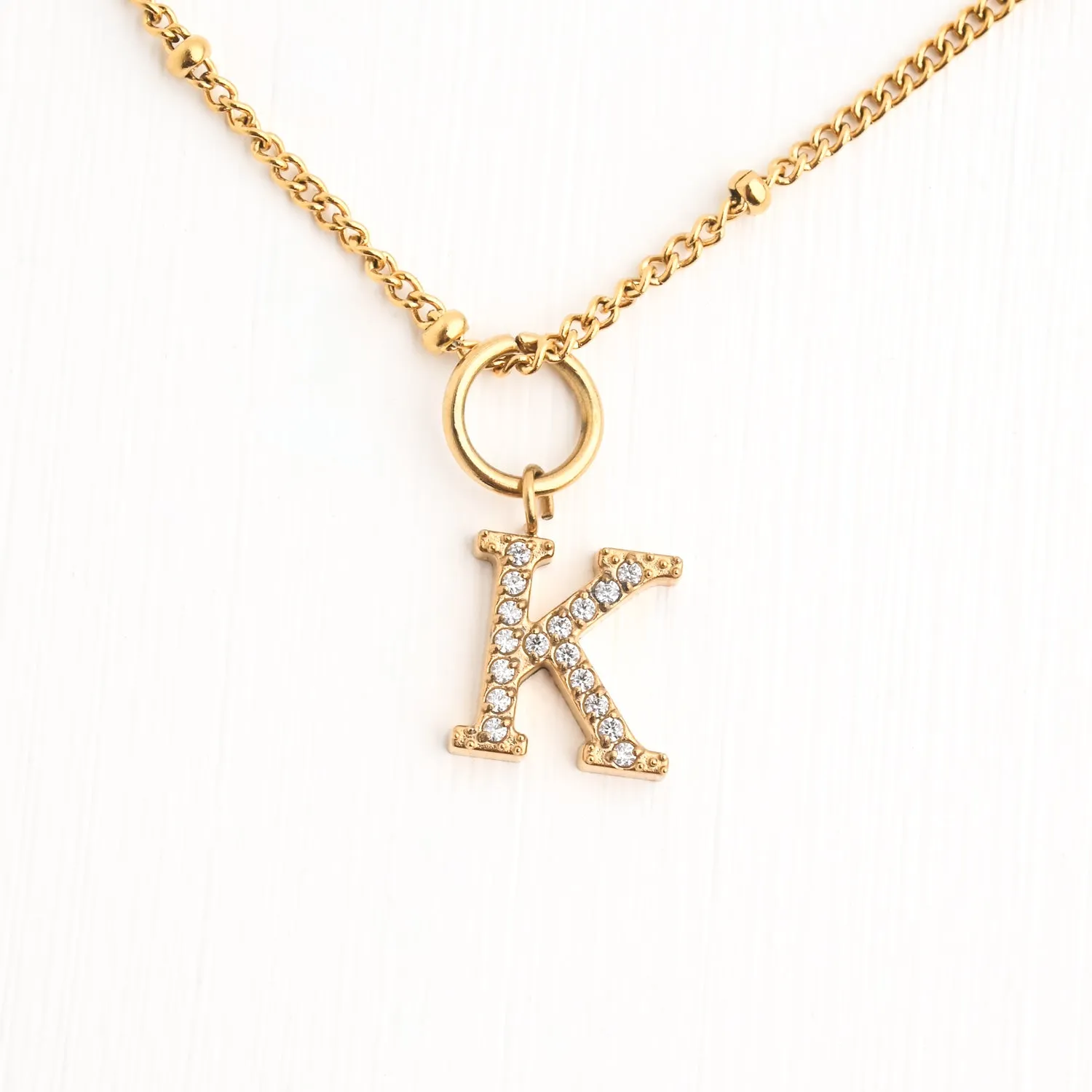 K Initial Long Necklace sold by Starfish Project