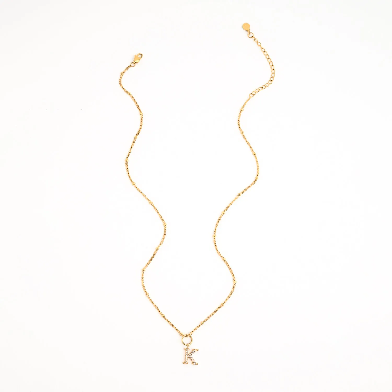 K Initial Long Necklace sold by Starfish Project product image thumbnail 4