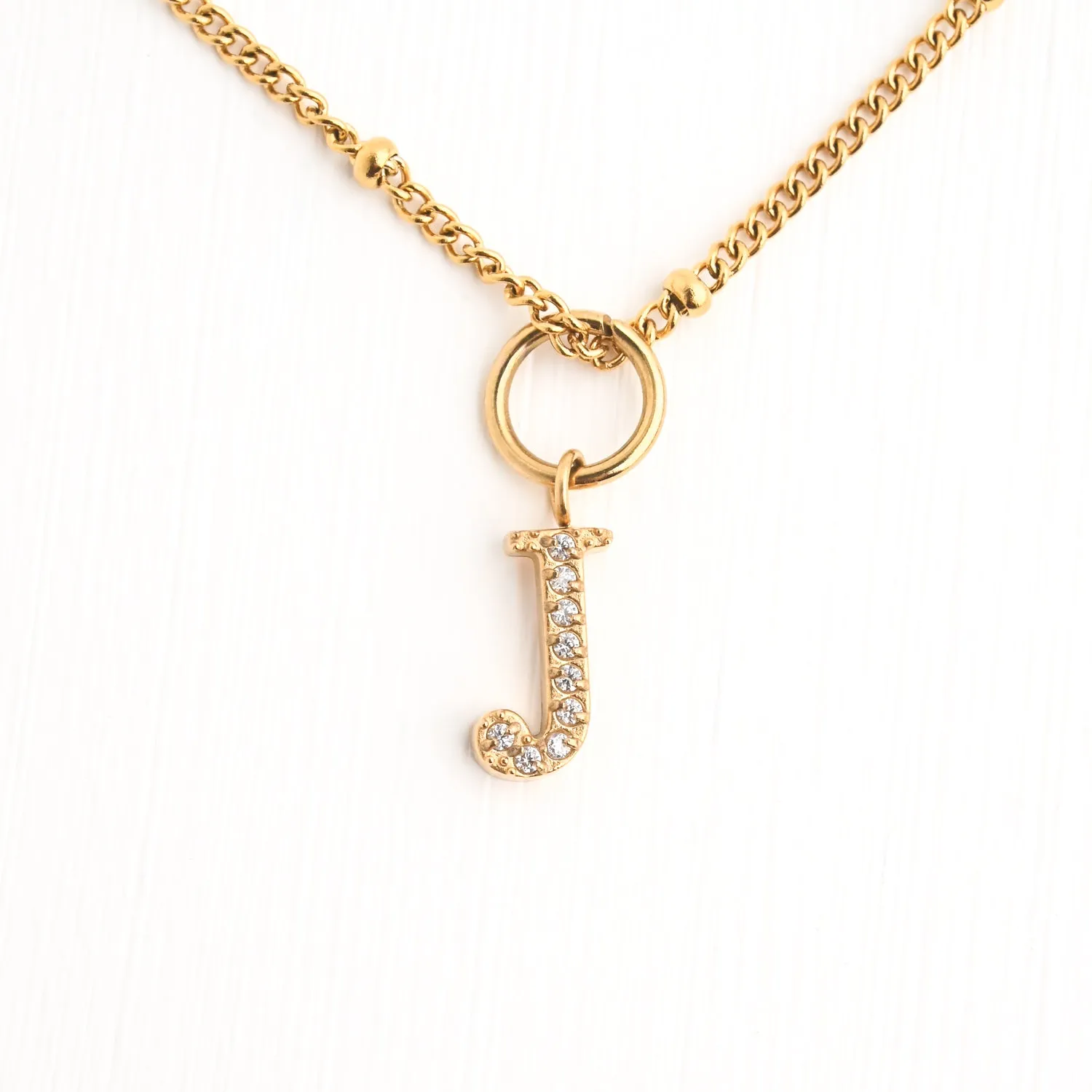 J Initial Long Necklace sold by Starfish Project