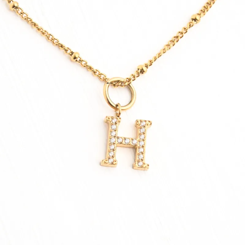 H Initial Long Necklace sold by Starfish Project