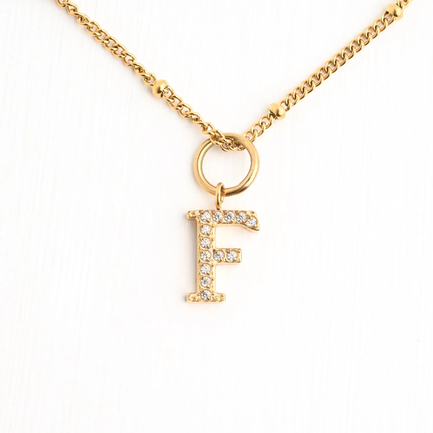 F Initial Long Necklace sold by Starfish Project