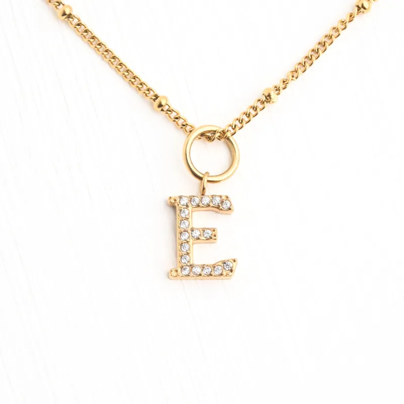 E Initial Long Necklace sold by Starfish Project