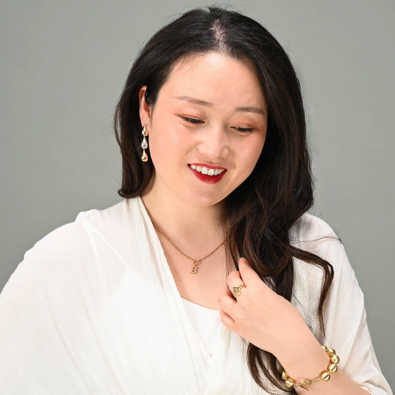 B Initial Long Necklace sold by Starfish Project product image thumbnail 5