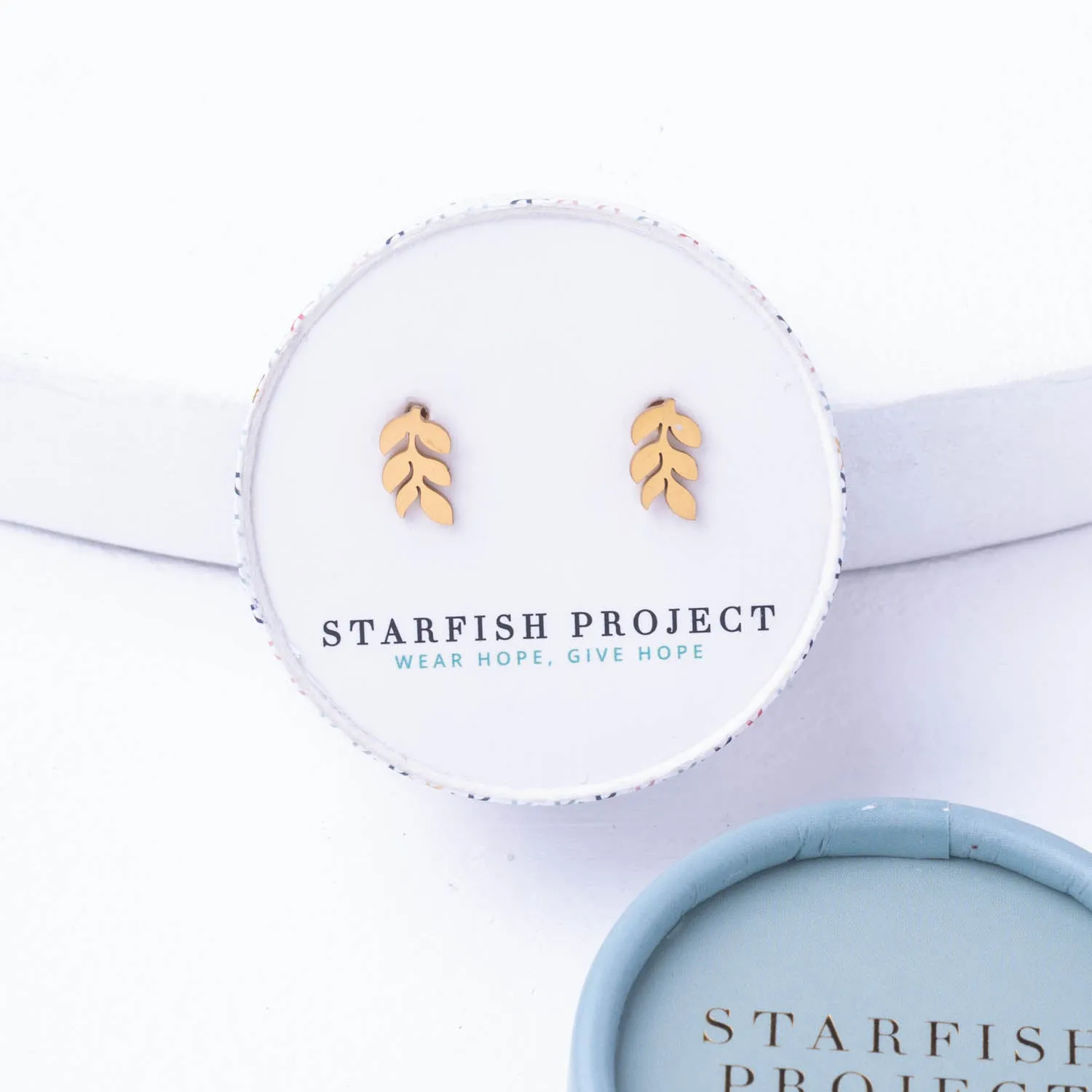Rowen Leaf Studs sold by Starfish Project product image thumbnail 3