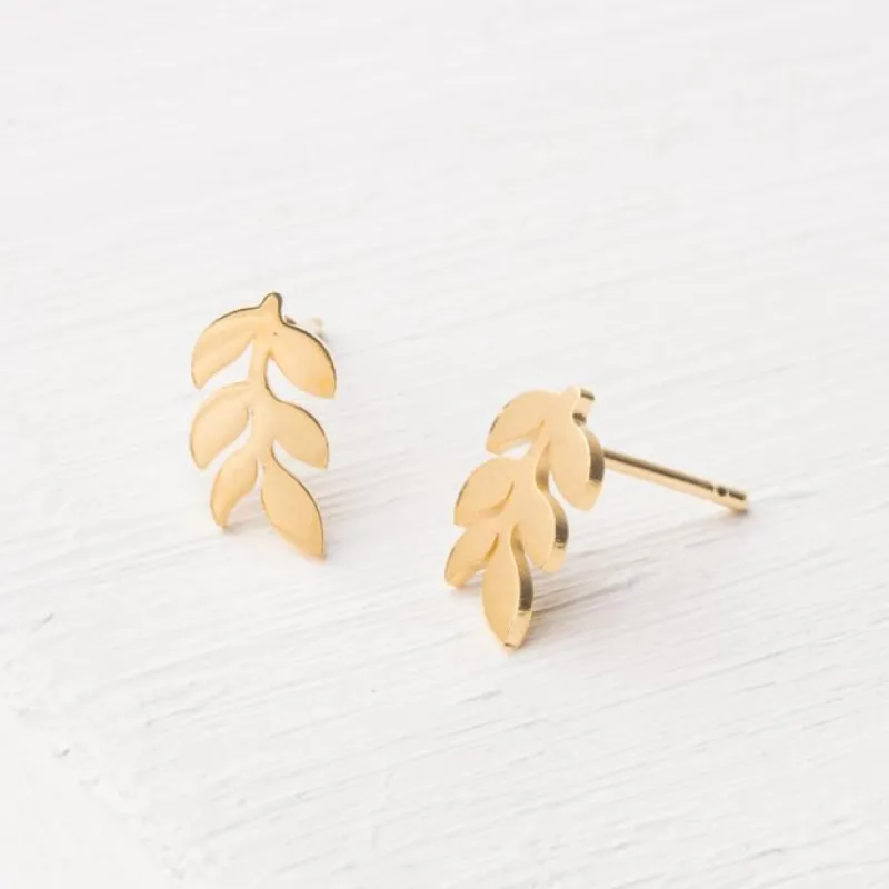 Rowen Leaf Studs sold by Starfish Project