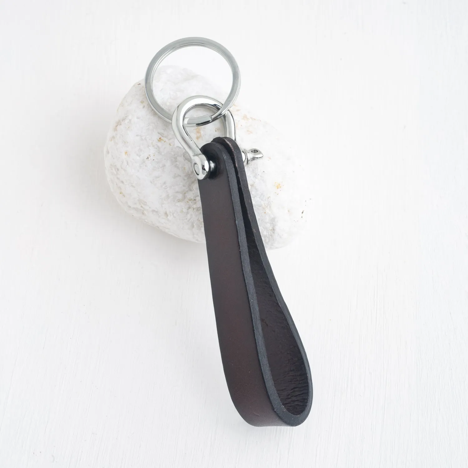 Legacy Keychain in Black Leather sold by Starfish Project