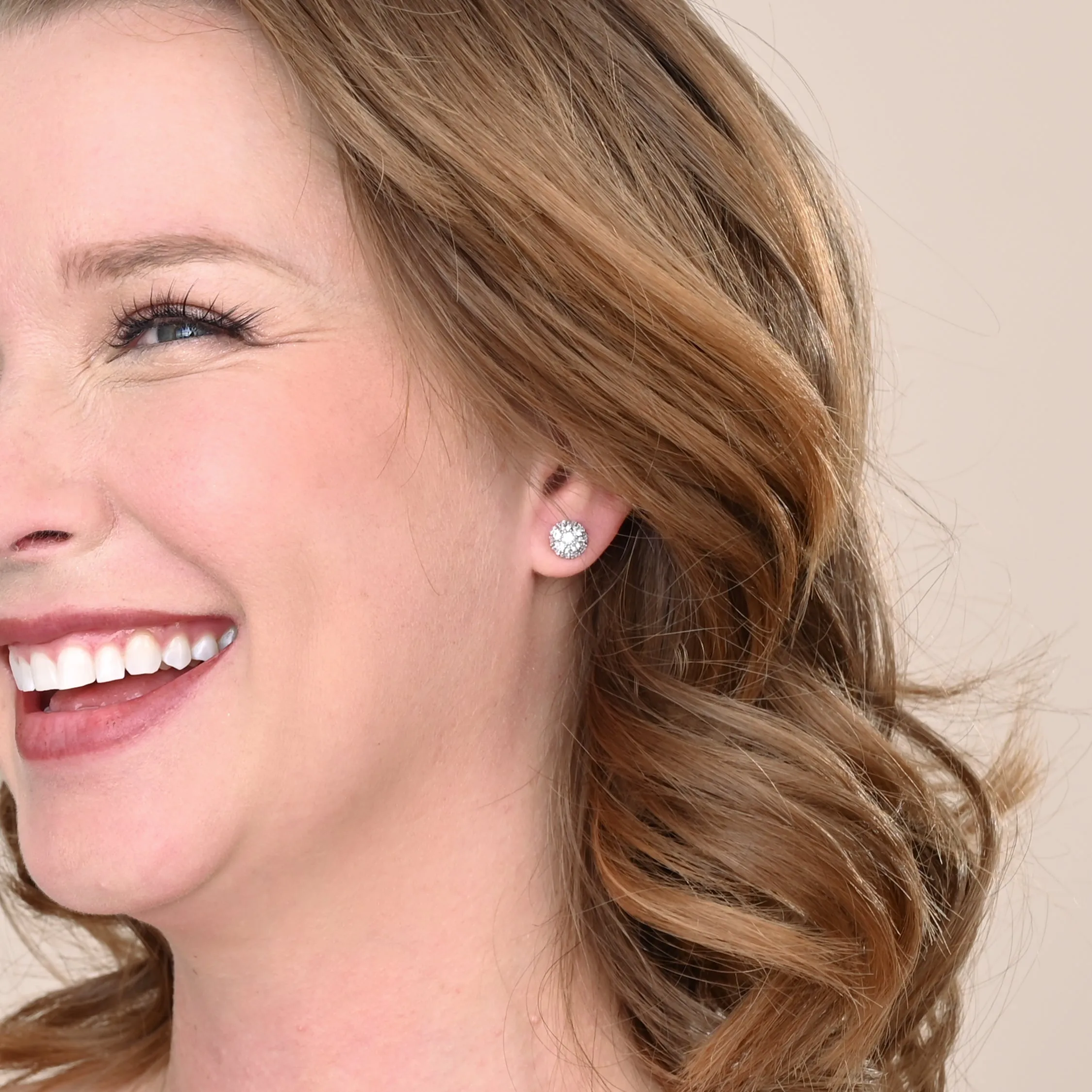 Lustre Bloom Studs in Platinum sold by Starfish Project product image thumbnail 2