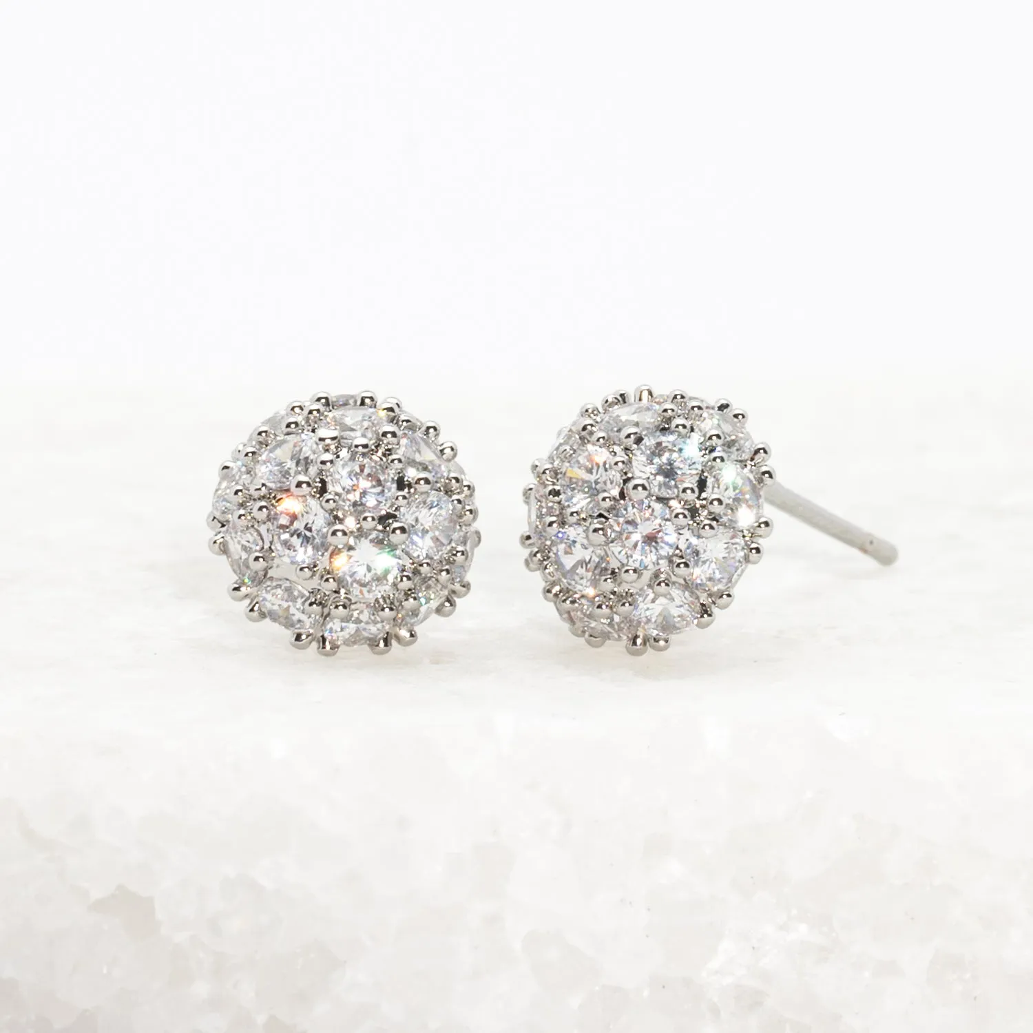 Lustre Bloom Studs in Platinum sold by Starfish Project