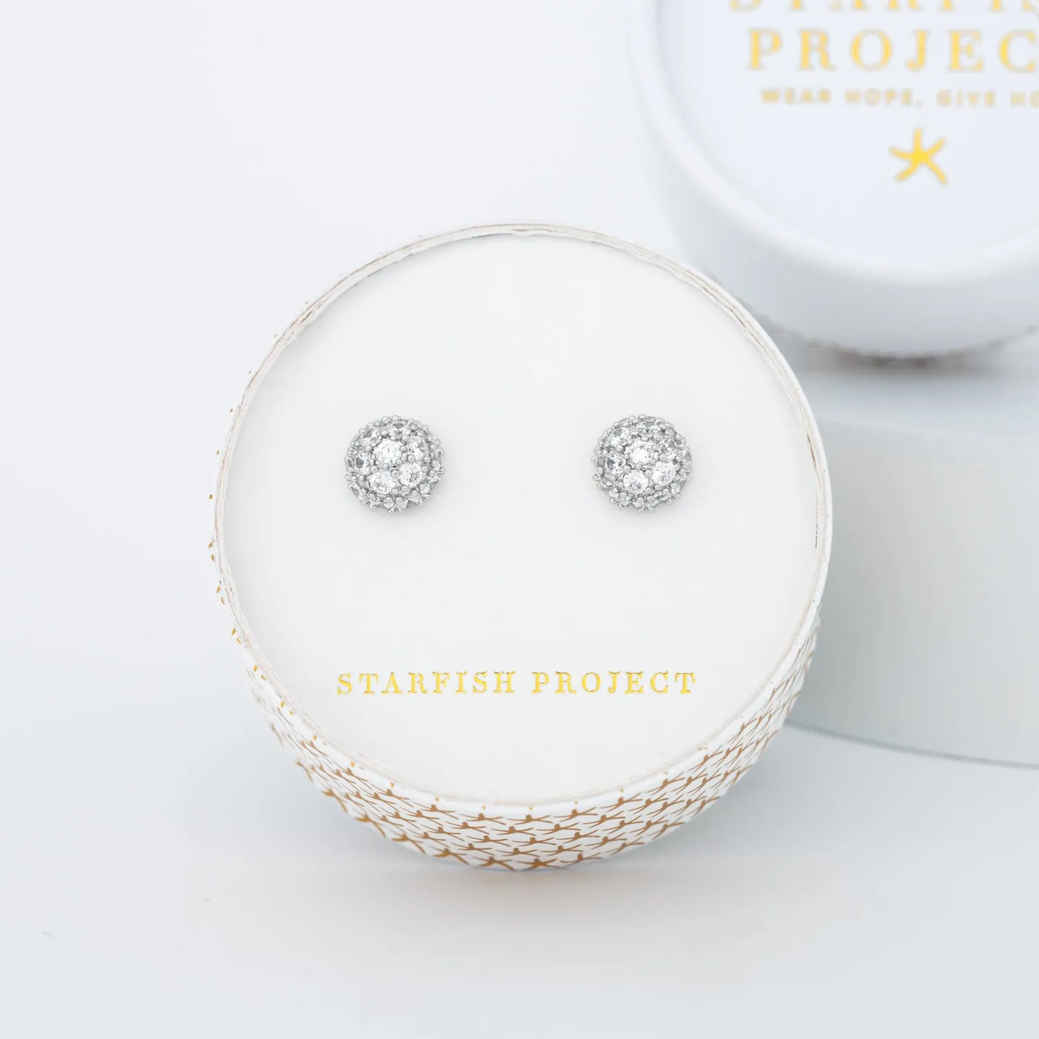 Lustre Bloom Studs in Platinum sold by Starfish Project product image thumbnail 4
