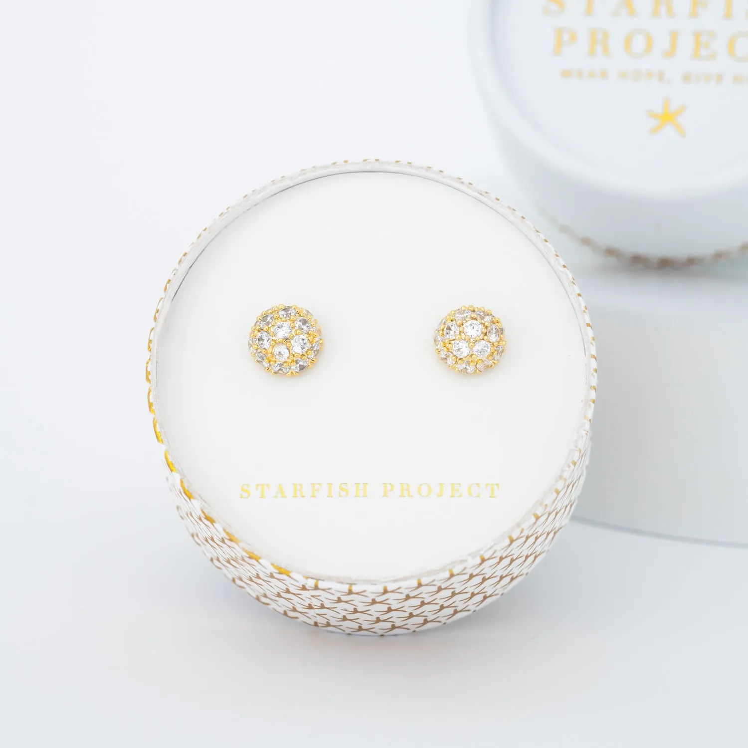 Lustre Bloom Studs in Gold sold by Starfish Project product image thumbnail 4