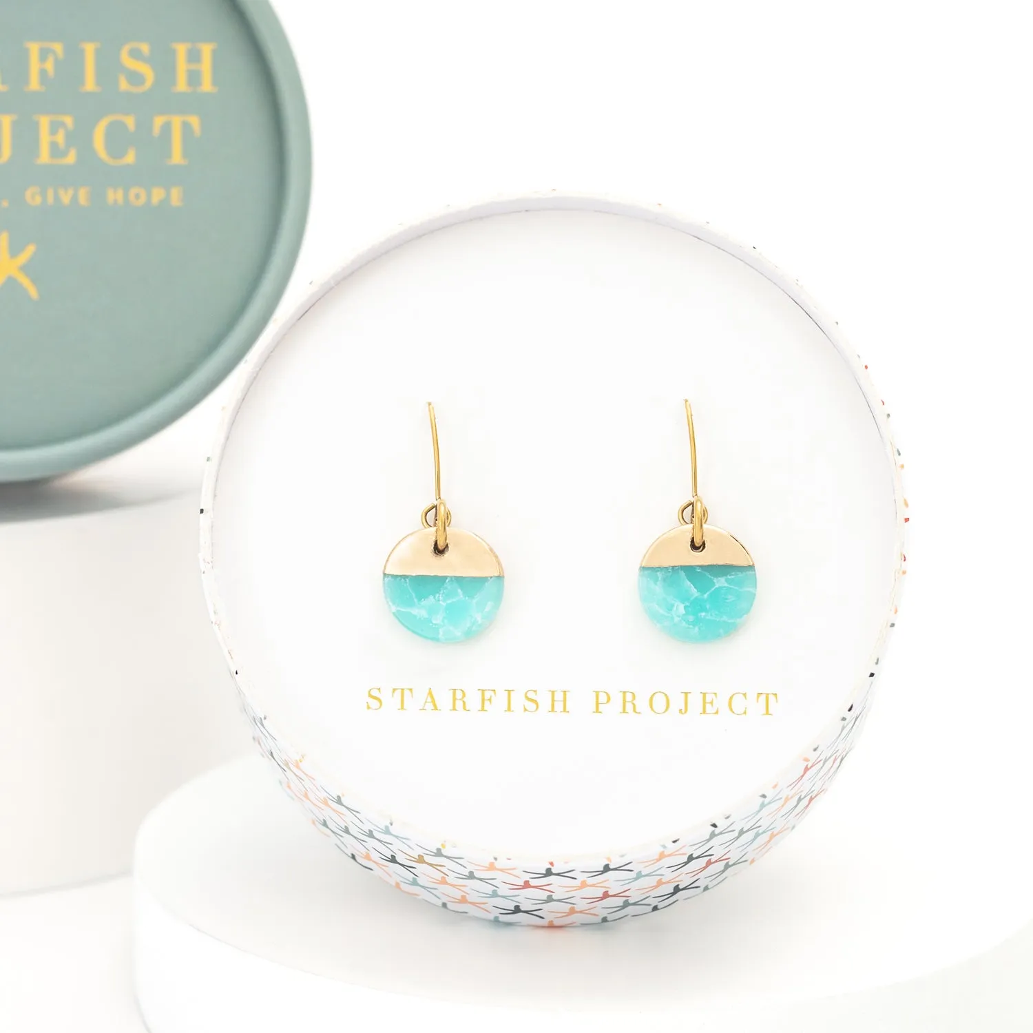 Refresh Earrings in Aqua sold by Starfish Project product image thumbnail 2