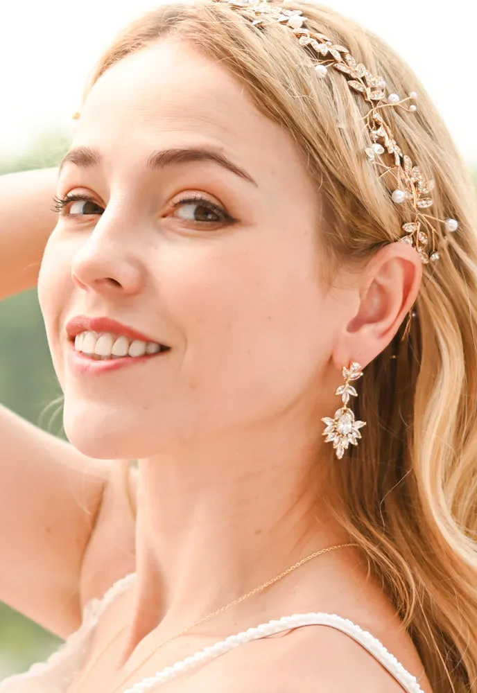 Golden Chandelier Zircon Earrings sold by Starfish Project product image thumbnail 2