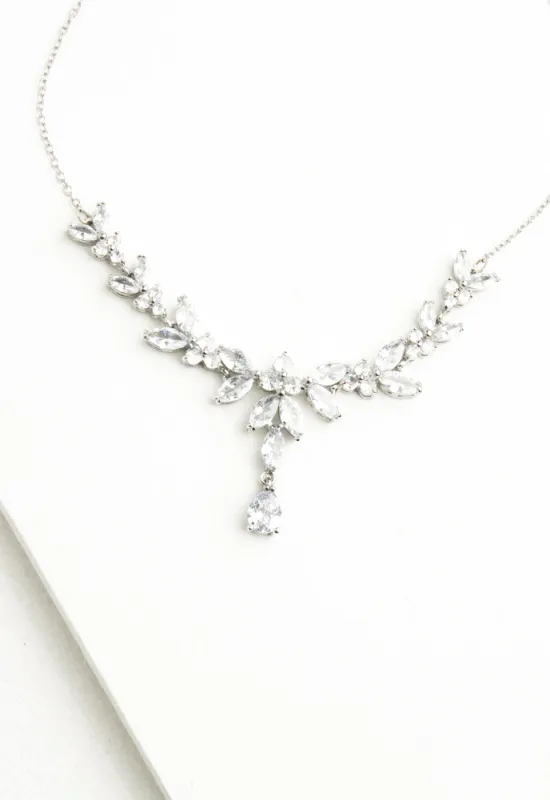 Platinum Chandelier Zircon Necklace sold by Starfish Project