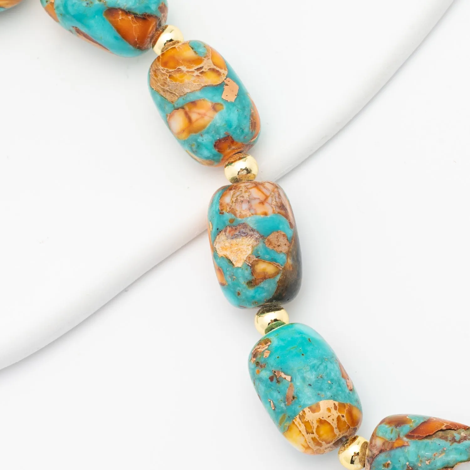 Sierra Bloom Turquoise Emperor Stone Beaded Phone Wrist Strap sold by Starfish Project