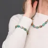 Sierra Bloom Turquoise Emperor Stone Beaded Bracelet sold by Starfish Project