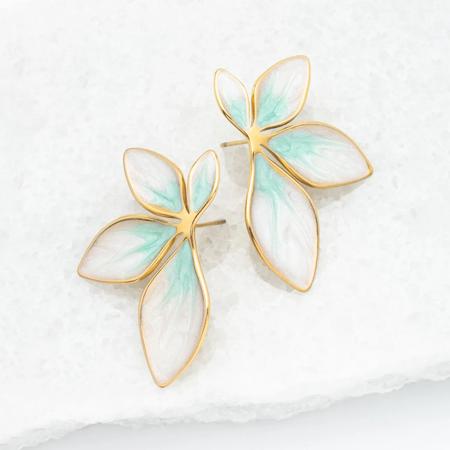 Flourish Mint Leaf Earrings sold by Starfish Project