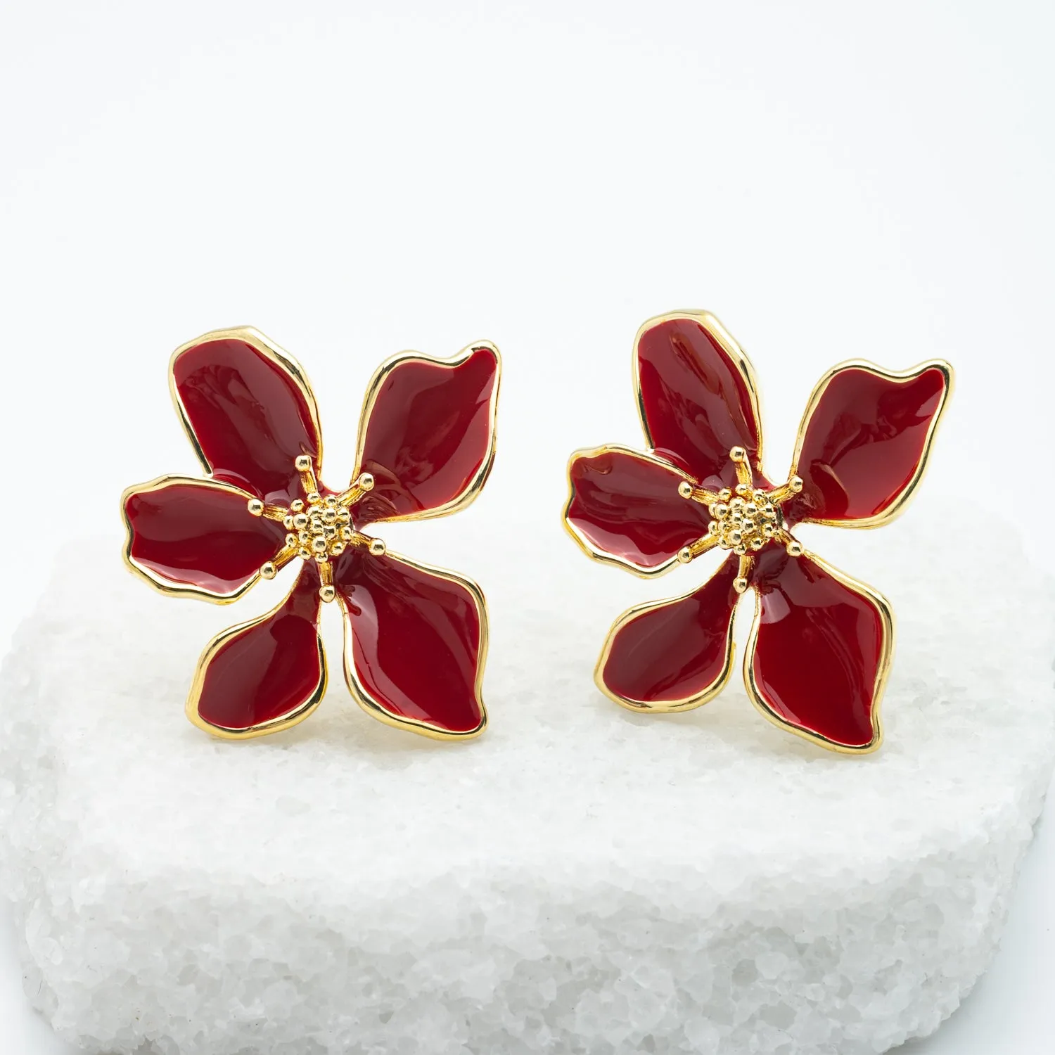Bloom Earrings in Red sold by Starfish Project