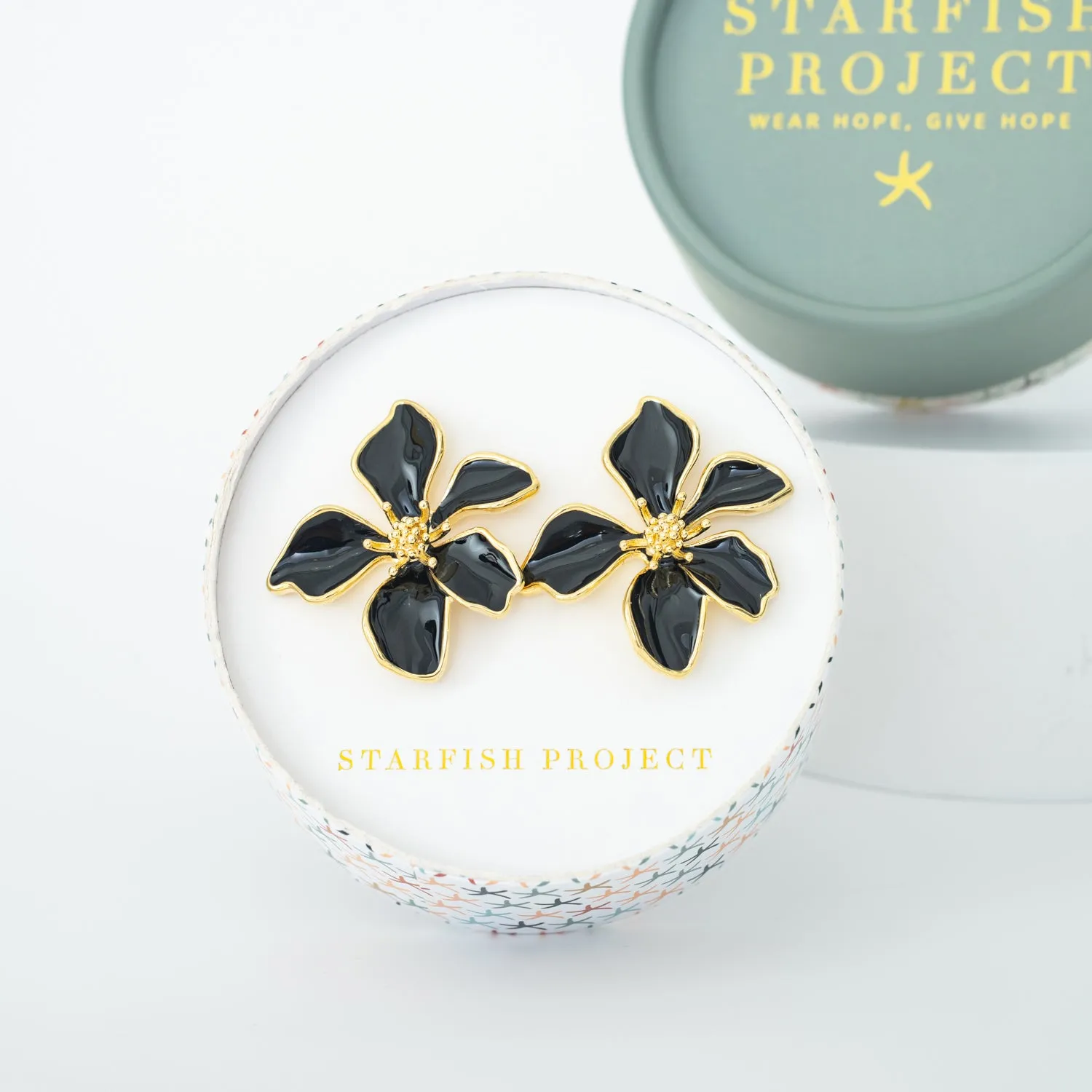 Bloom Earrings in Midnight Black sold by Starfish Project product image thumbnail 3