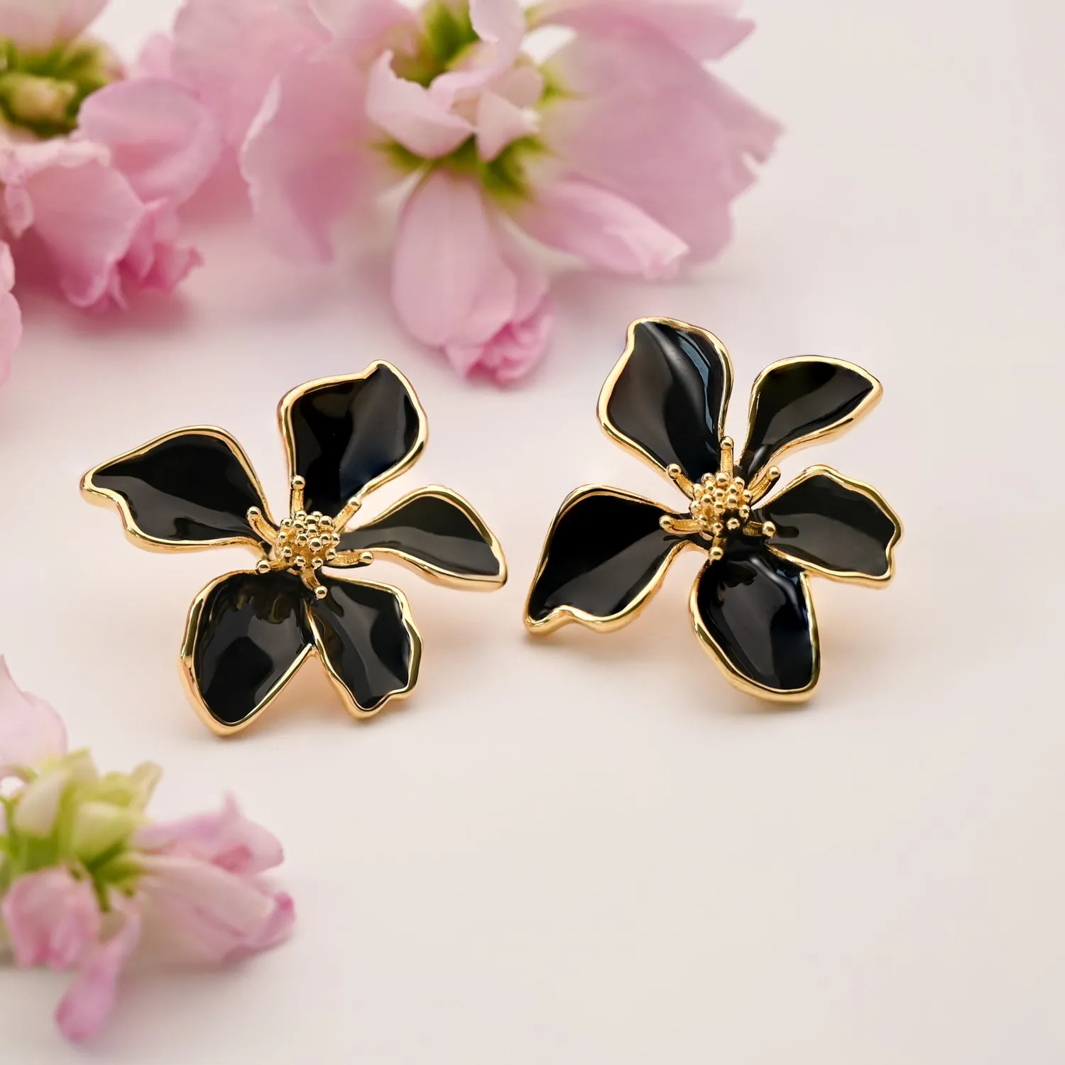 Bloom Earrings in Midnight Black sold by Starfish Project product image thumbnail 5