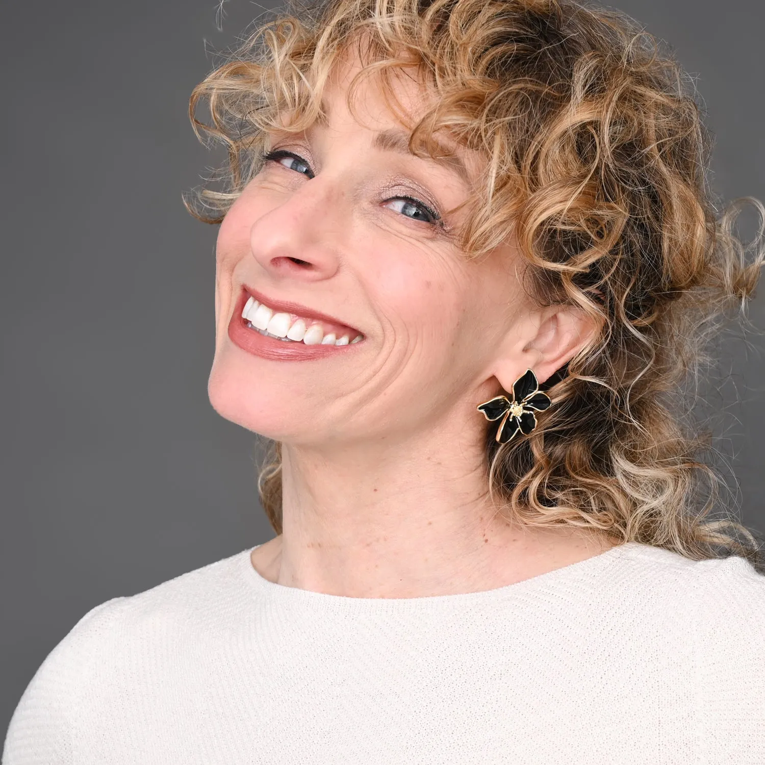 Bloom Earrings in Midnight Black sold by Starfish Project product image thumbnail 2