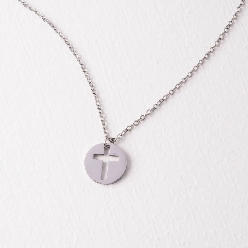 Carolyn Silver Cross Necklace sold by Starfish Project