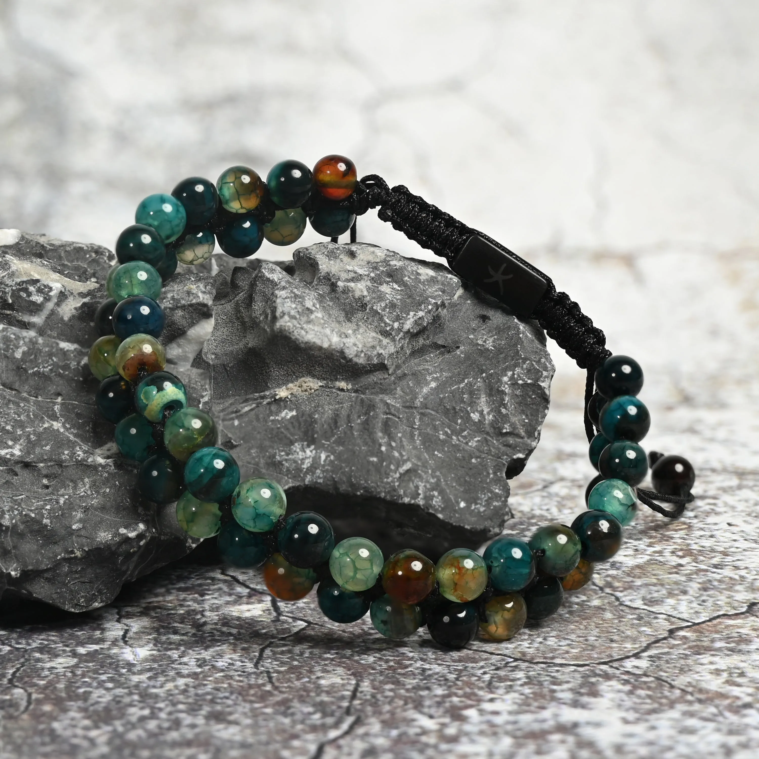 Helix Agate Earthstone Green Rope Beaded Bracelet sold by Starfish Project product image thumbnail 5