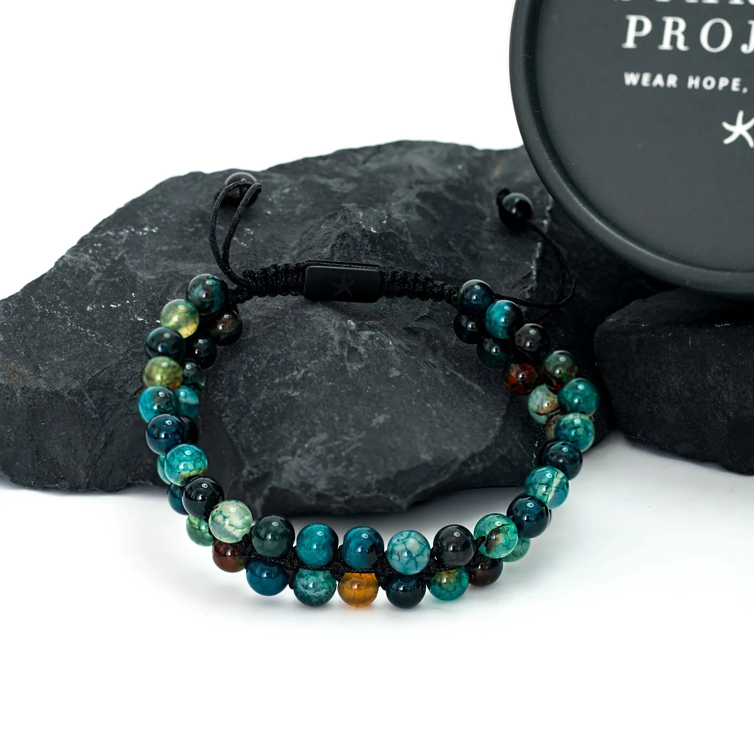 Helix Agate Earthstone Green Rope Beaded Bracelet sold by Starfish Project product image thumbnail 3