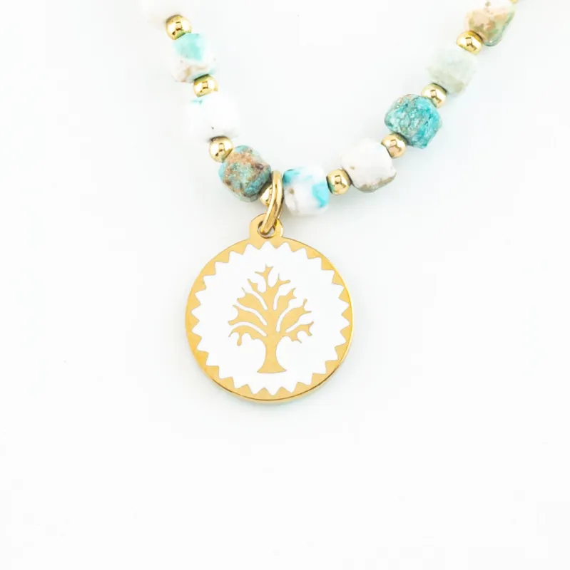 Strong Oak Turquoise Beaded Necklace sold by Starfish Project