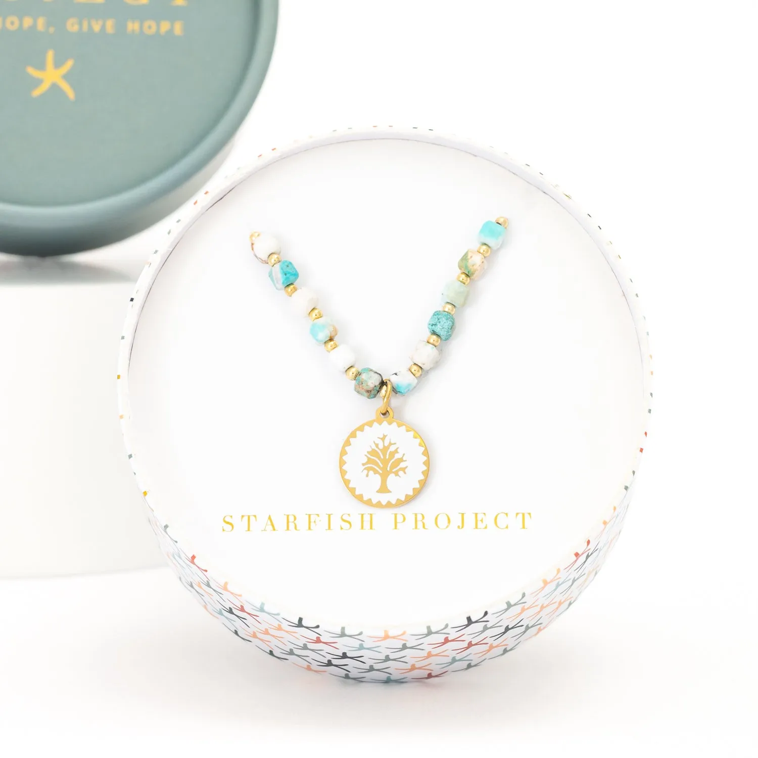 Strong Oak Turquoise Beaded Necklace sold by Starfish Project product image thumbnail 2