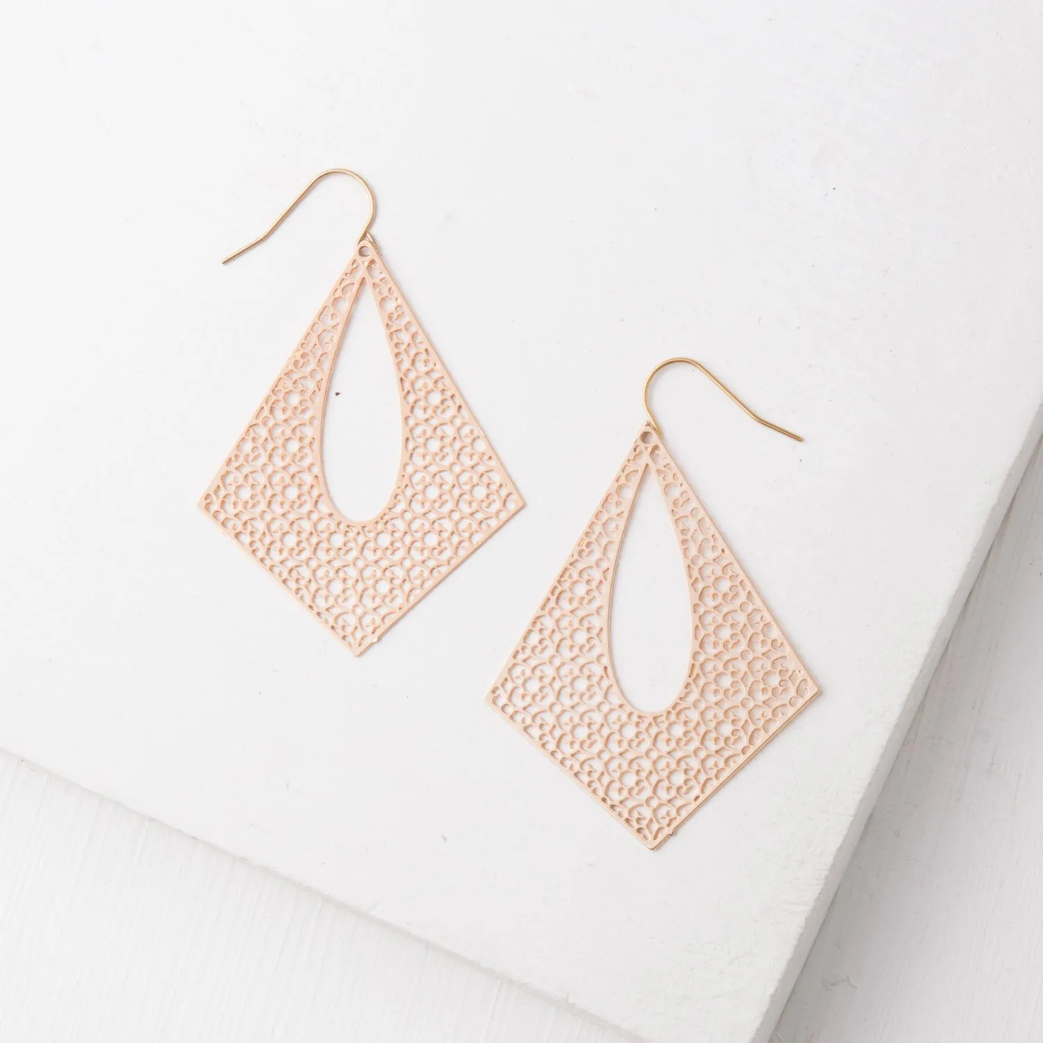 Everly Gold Filigree Dangle Earrings sold by Starfish Project