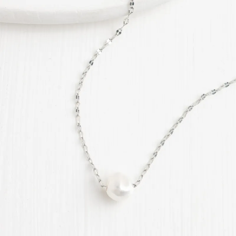 Annie Silver Pearl Necklace sold by Starfish Project