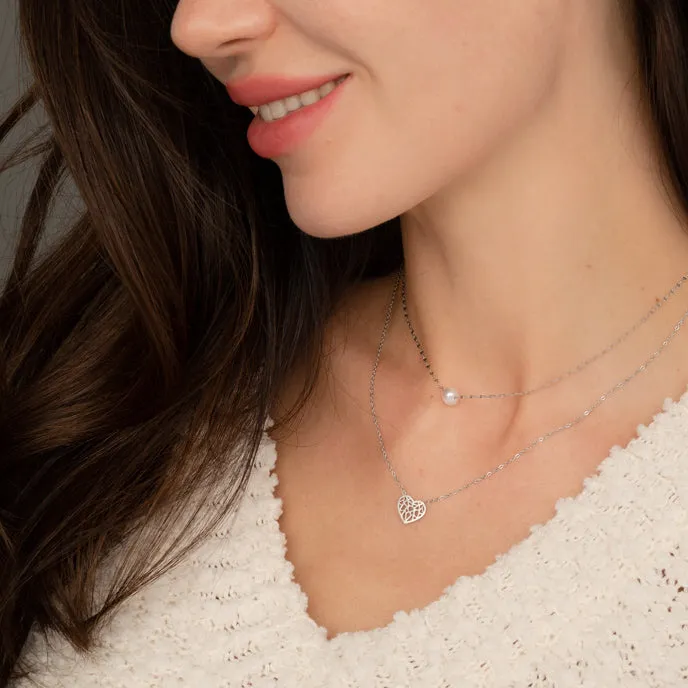 Annie Silver Pearl Necklace sold by Starfish Project product image thumbnail 2