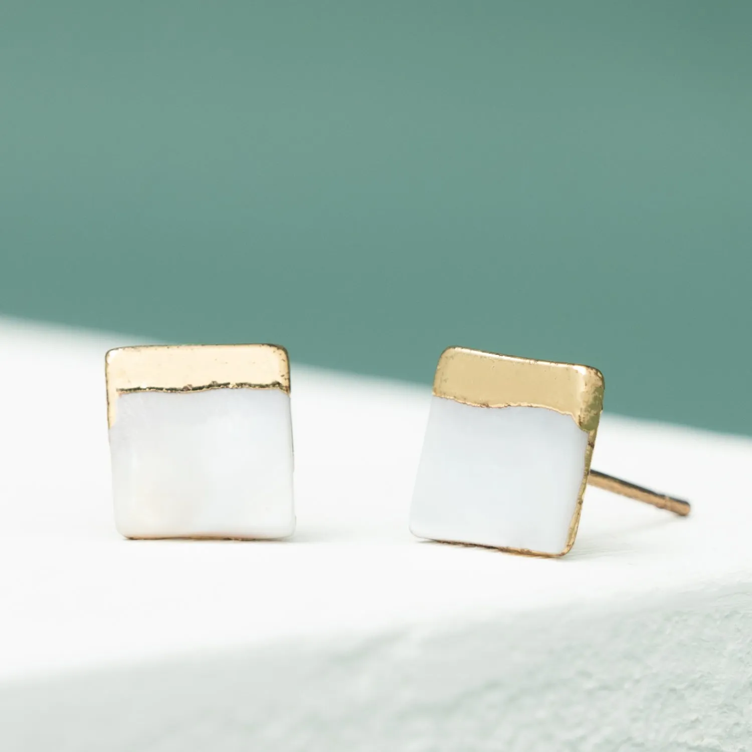 Kelly Mother of Pearl Stud Earrings sold by Starfish Project product image thumbnail 5