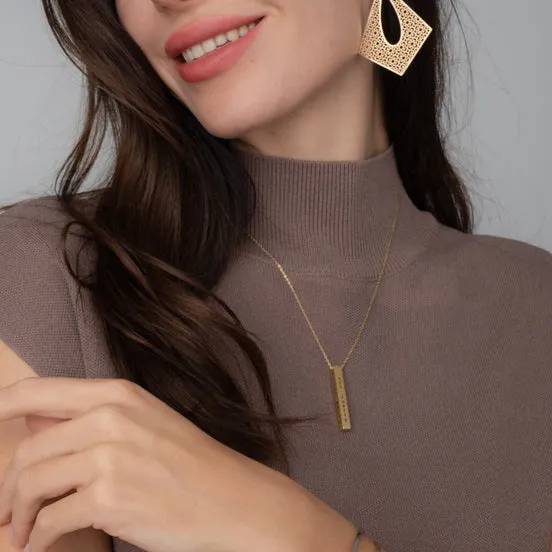 Justice Gold Gold Bar Necklace sold by Starfish Project product image thumbnail 2