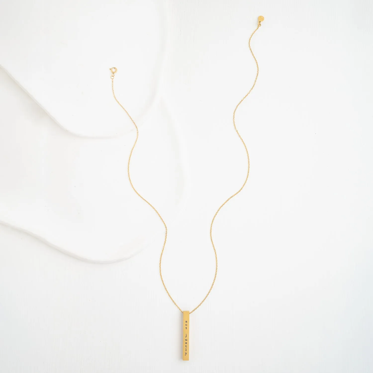 Justice Gold Gold Bar Necklace sold by Starfish Project product image thumbnail 4