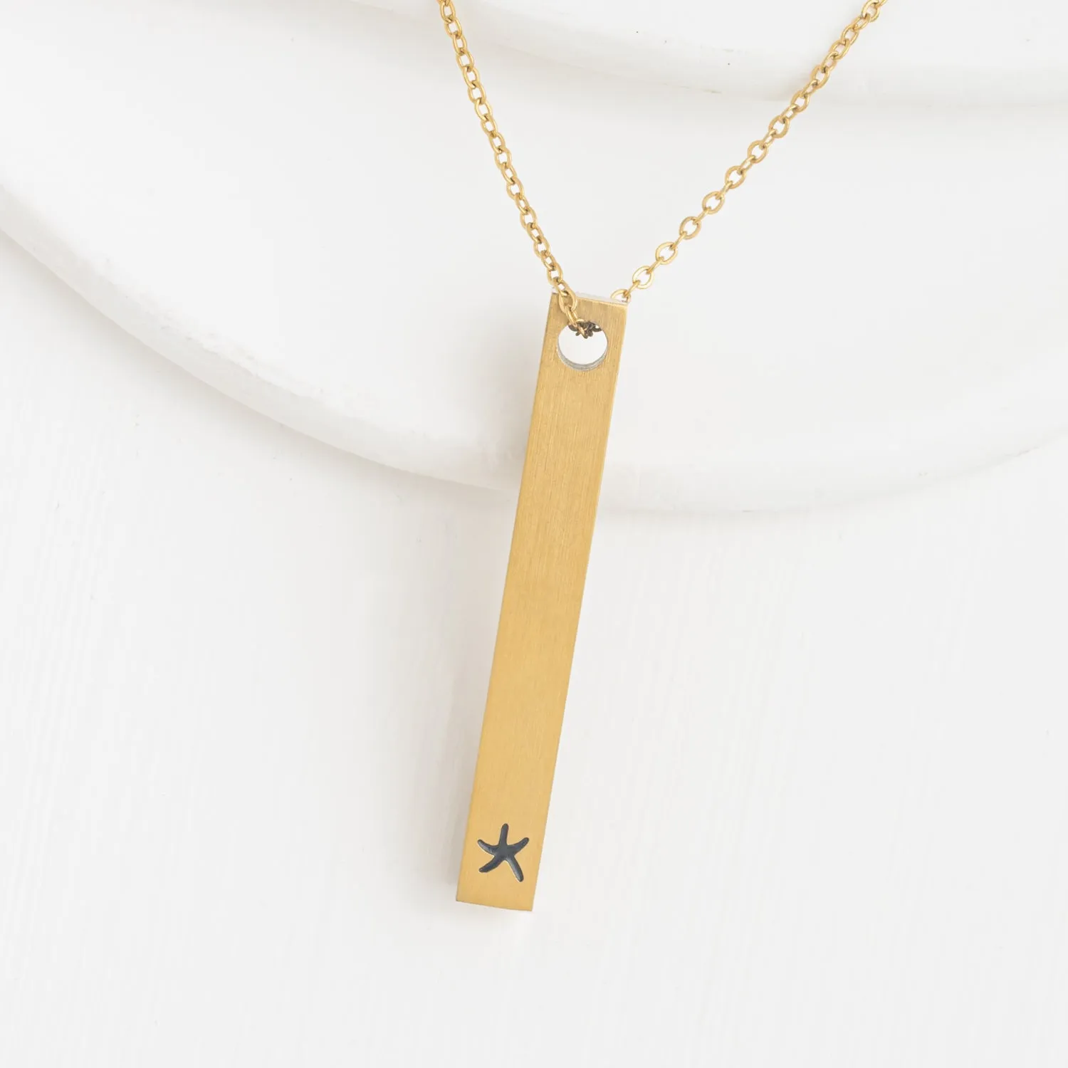 Justice Gold Gold Bar Necklace sold by Starfish Project product image thumbnail 5