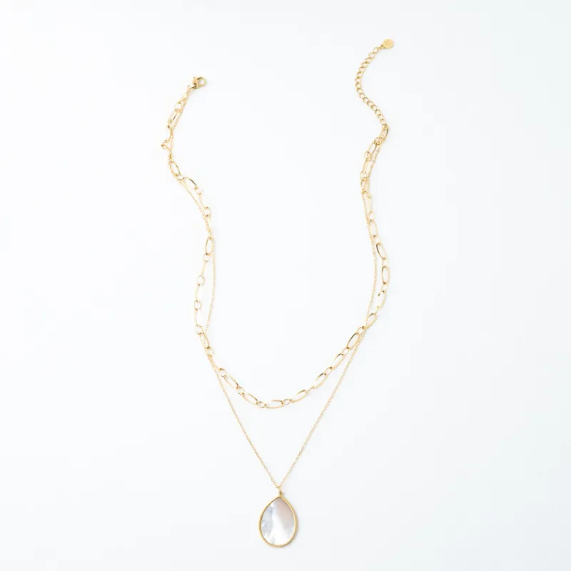 Holly Layered Mother-of-Pearl Necklaces made by Starfish Project