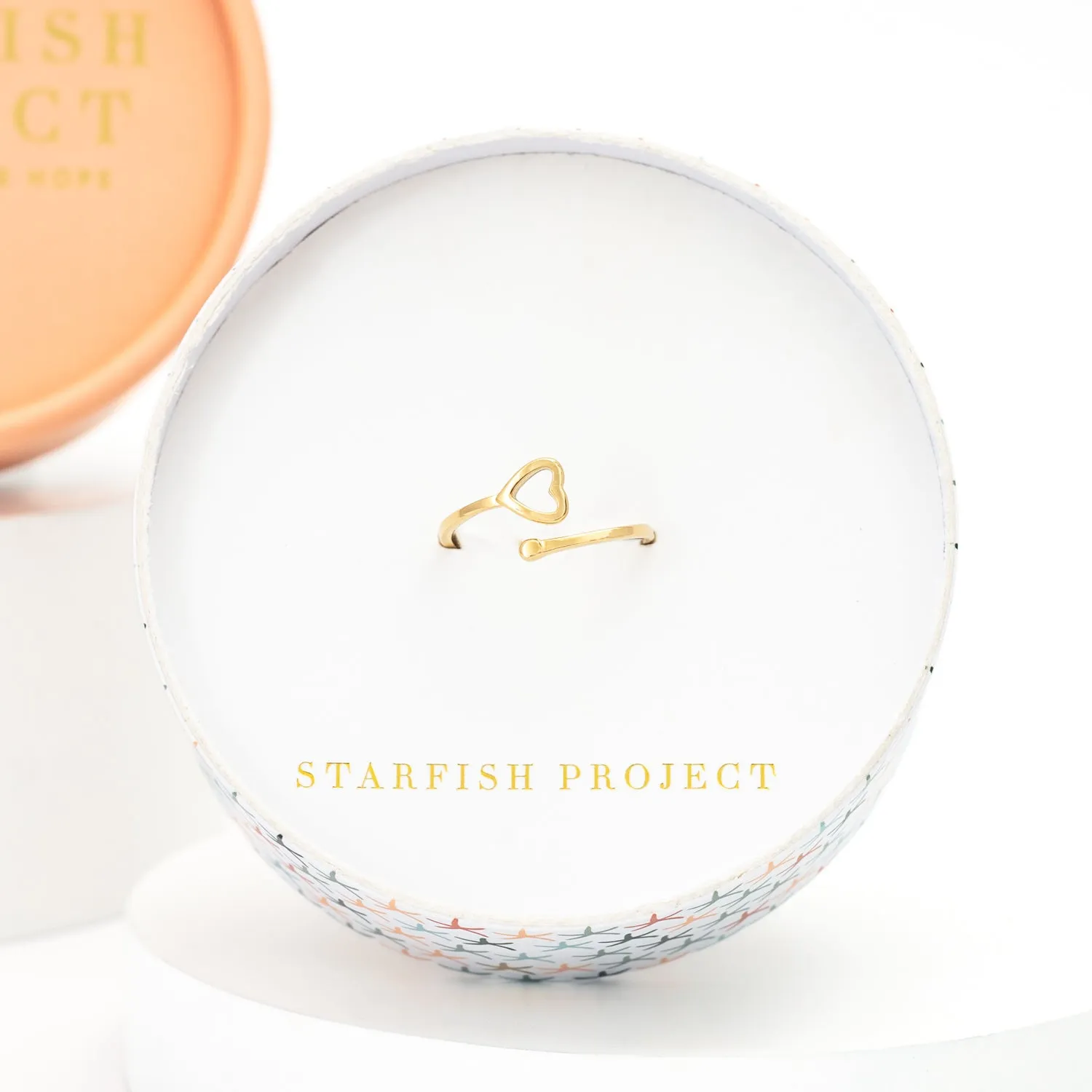 Ada Gold Heart Ring sold by Starfish Project product image thumbnail 3