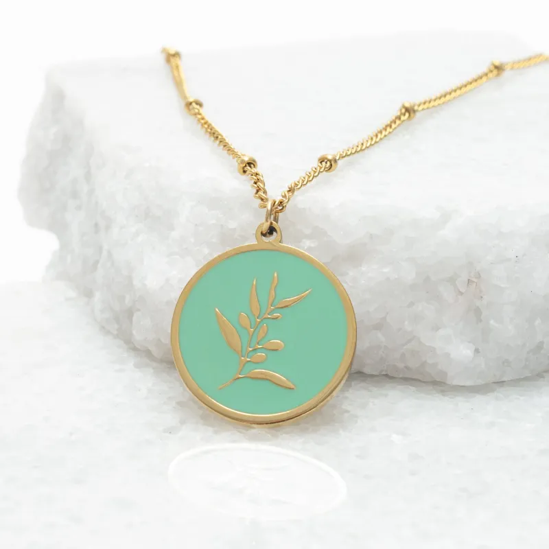 Engravable Resilience Necklace in Mint sold by Starfish Project
