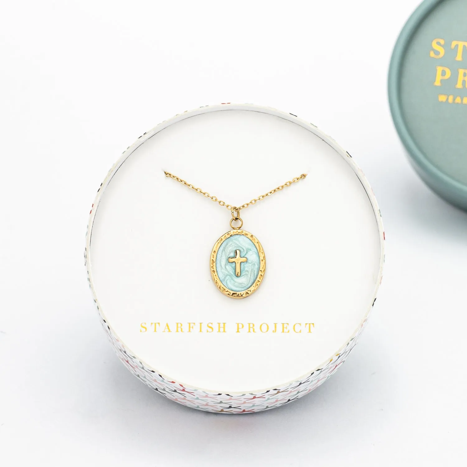 Shine Bright Cross Pendant in Mint sold by Starfish Project product image thumbnail 4