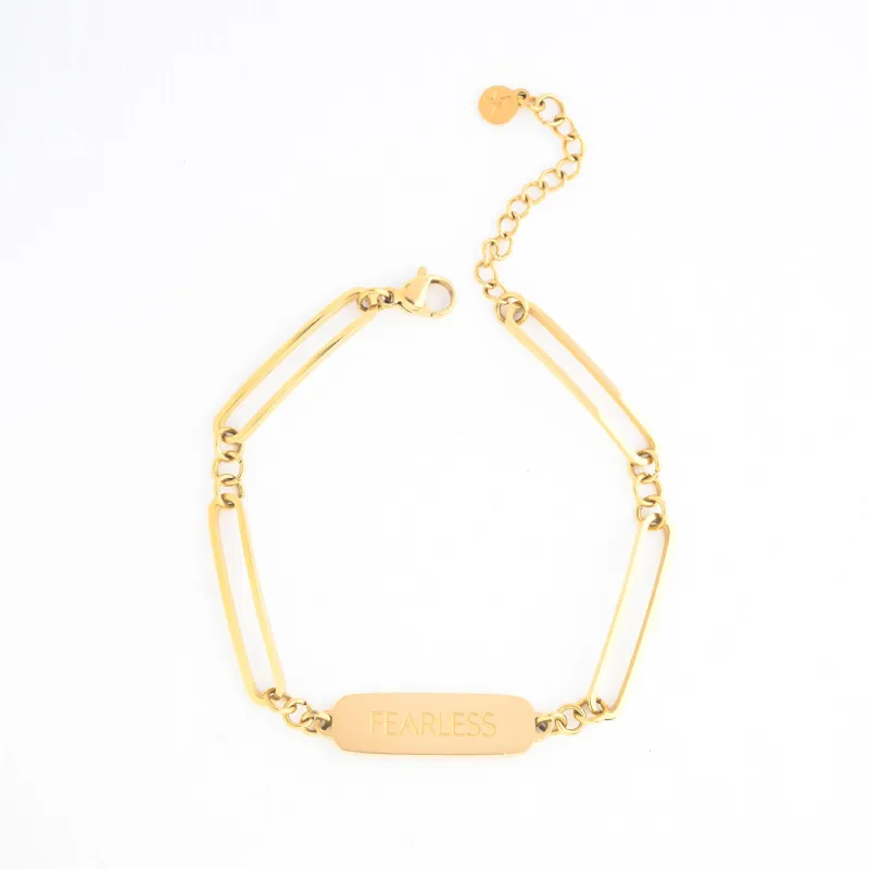 Fearless Gold Chain Bracelet sold by Starfish Project