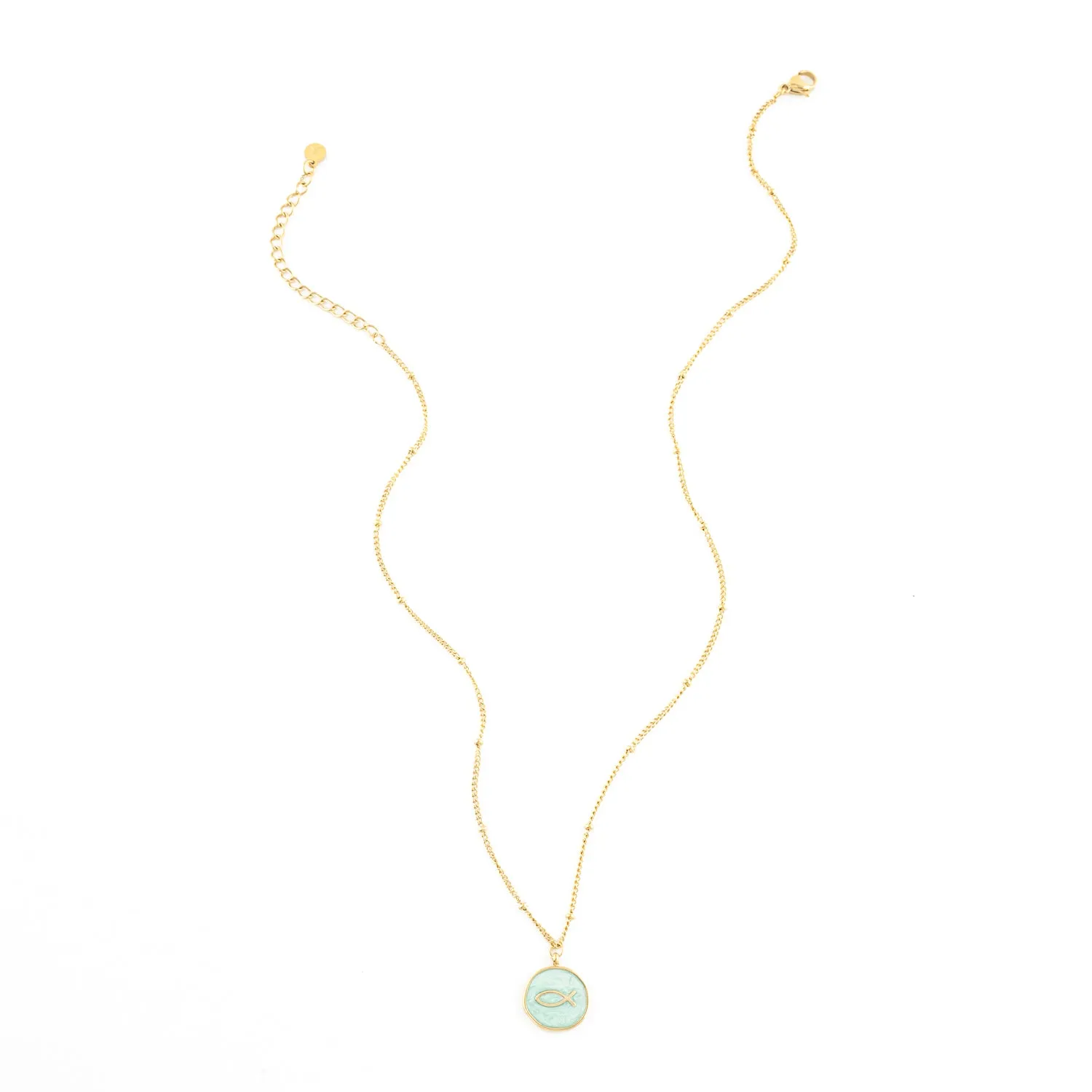 Ichthus Fish Necklace in Mint sold by Starfish Project product image thumbnail 3