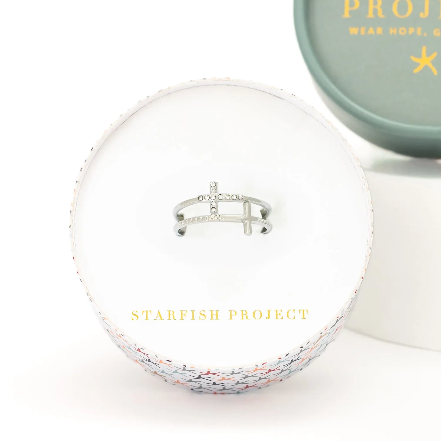 Silver Cross Serenity Ring sold by Starfish Project product image thumbnail 2